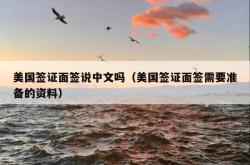 美国签证面签说中文吗（美国签证面签需要准备的资料）