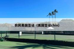 农民美国签证（美国签证chin）