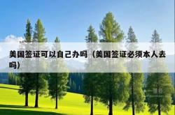 美国签证可以自己办吗（美国签证必须本人去吗）