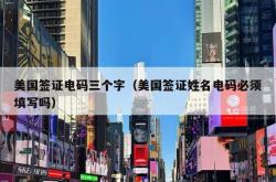 美国签证电码三个字（美国签证姓名电码必须填写吗）