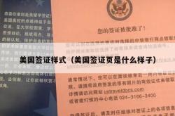 美国签证样式（美国签证页是什么样子）