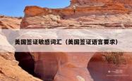 美国签证敏感词汇（美国签证语言要求）