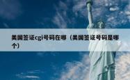 美国签证cgi号码在哪（美国签证号码是哪个）