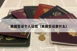 美国签证个人征信（美国签证查什么）