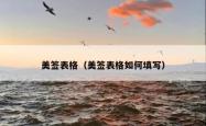 美签表格（美签表格如何填写）