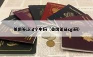美国签证汉字电码（美国签证cgi码）