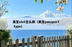 美签slot怎么刷（美签passport type）