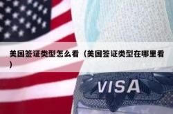美国签证类型怎么看（美国签证类型在哪里看）