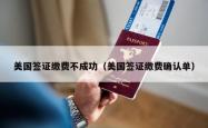 美国签证缴费不成功（美国签证缴费确认单）