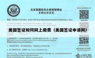 美国签证如何网上缴费（美国签证申请网）