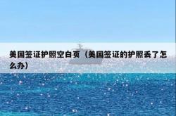 美国签证护照空白页（美国签证的护照丢了怎么办）