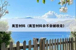 美签材料（美签材料会不会被收走）
