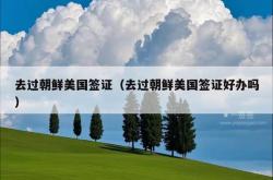 去过朝鲜美国签证（去过朝鲜美国签证好办吗）