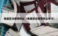 美国签证缴费网址（美国签证缴费网上支付）