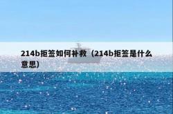 214b拒签如何补救（214b拒签是什么意思）