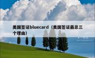 美国签证bluecard（美国签证最忌三个理由）
