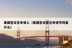 美国签证主申请人（美国签证登记申请号码是什么）