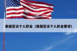 美国签证个人职业（美国签证个人职业要求）