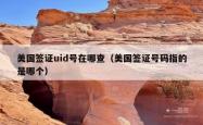 美国签证uid号在哪查（美国签证号码指的是哪个）