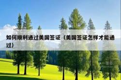 如何顺利通过美国签证（美国签证怎样才能通过）