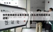 如何查美国签证是否通过（怎么查询美国签证进度）