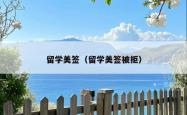 留学美签（留学美签被拒）