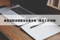 美签在职证明英文还是中文（美签工作证明）