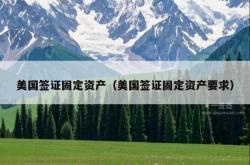 美国签证固定资产（美国签证固定资产要求）