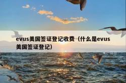 evus美国签证登记收费（什么是evus美国签证登记）