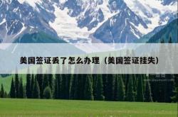 美国签证丢了怎么办理（美国签证挂失）
