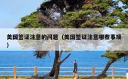 美国签证注意的问题（美国签证注意哪些事项）
