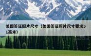 美国签证照片尺寸（美国签证照片尺寸要求51毫米）