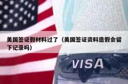 美国签证假材料过了（美国签证资料造假会留下记录吗）
