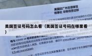 美国签证号码怎么看（美国签证号码在哪里看）
