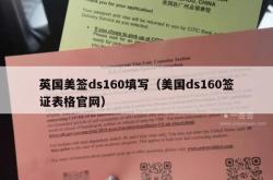 英国美签ds160填写（美国ds160签证表格官网）