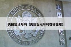 美国签证号码（美国签证号码在哪里看）