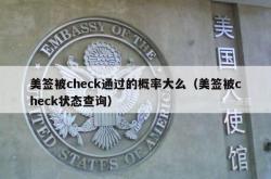 美签被check通过的概率大么（美签被check状态查询）