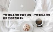 中信银行小程序查美签进度（中信银行小程序查美签进度在哪里）