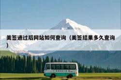 美签通过后网站如何查询（美签结果多久查询）