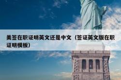 美签在职证明英文还是中文（签证英文版在职证明模板）