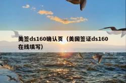 美签ds160确认页（美国签证ds160在线填写）