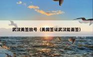 武汉美签放号（美国签证武汉能面签）