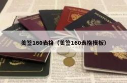 美签160表格（美签160表格模板）