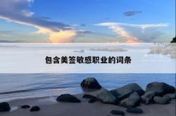 包含美签敏感职业的词条