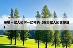 美签一家人如何一起预约（美国家人团聚签证）