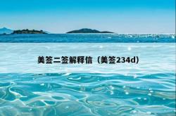 美签二签解释信（美签234d）
