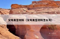 父母美签材料（父母美签材料怎么写）