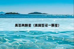 美签两颗星（美国签证一颗星）