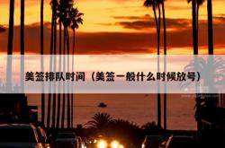 美签排队时间（美签一般什么时候放号）