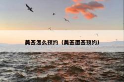 美签怎么预约（美签面签预约）